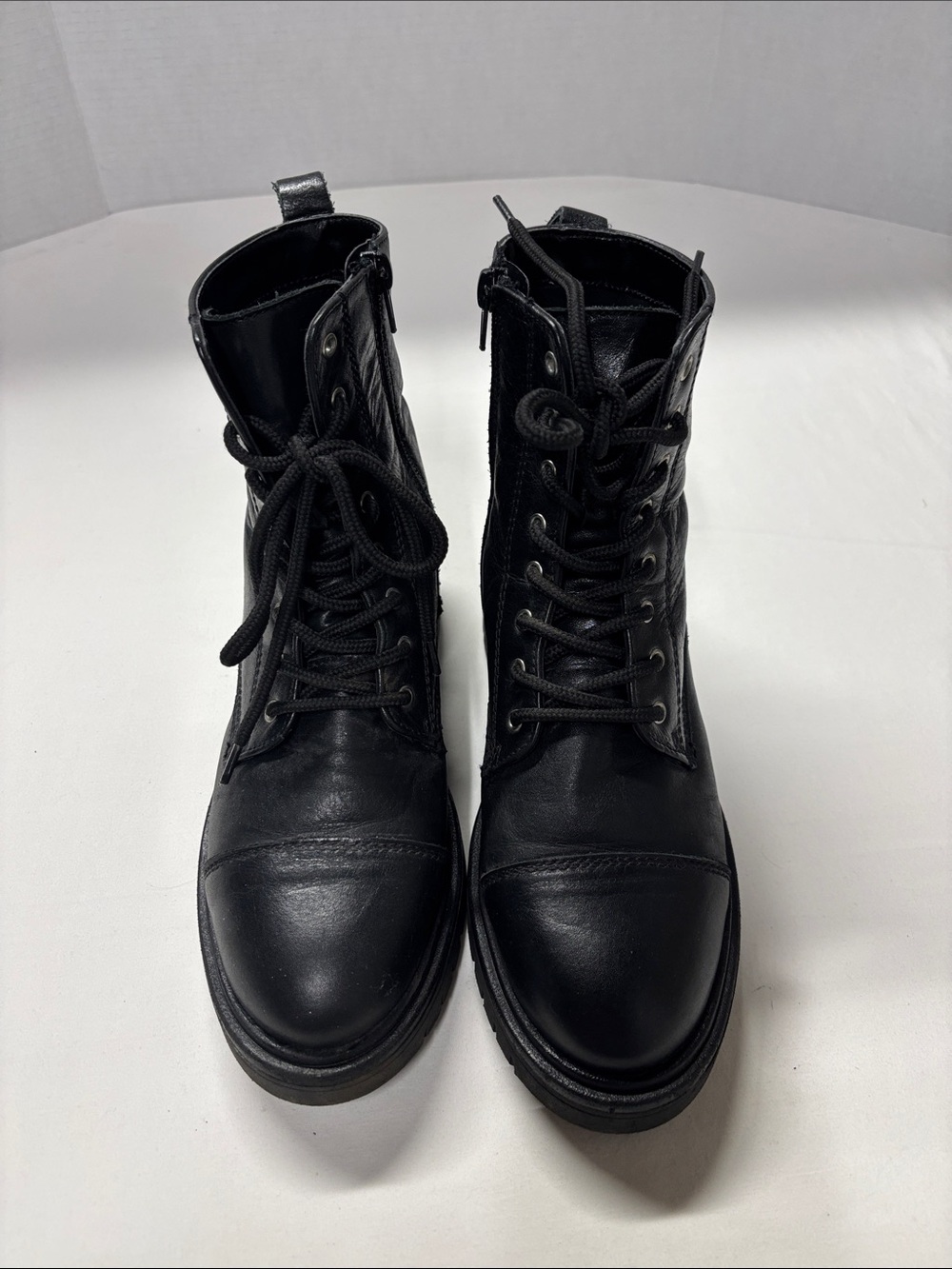 Aldo Black Women's Lace-Up Combat Booties